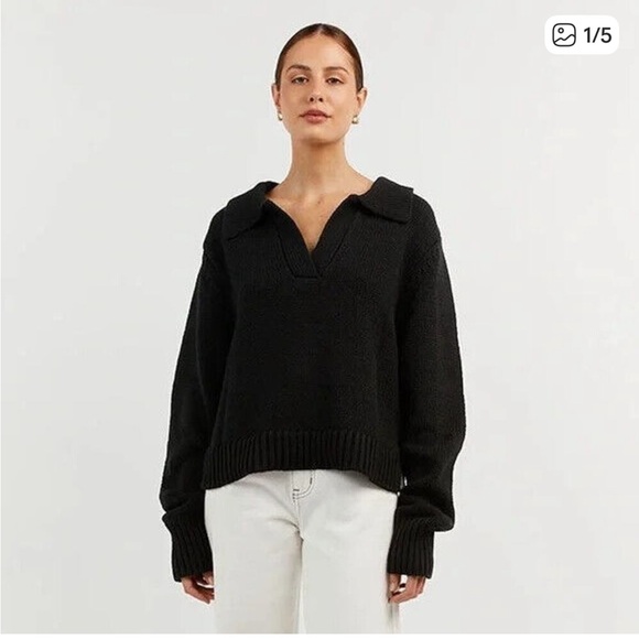 DISSH Sweaters - DISSH Black V-Neck Sweater